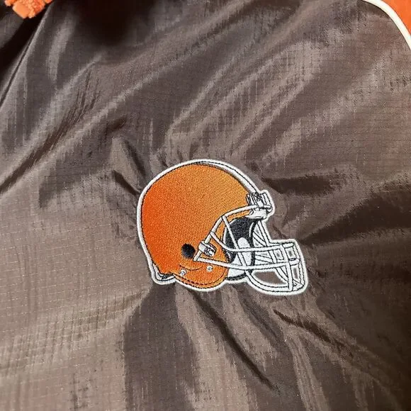 Vintage 90s Logo Athletic Game Day Jacket Windbreaker Cleveland Browns Men’s XL - Picture 3 of 8